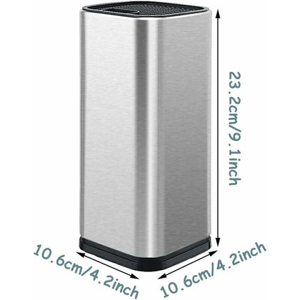 Knife Block, Stainless Steel Knife Holder, Kitchen Knife Holder, Square Knife Holder, For Knives And Scissors (Square).