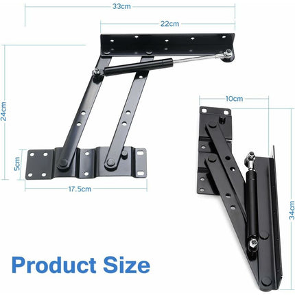 2 pcs Lift-Up Coffee Table Hinge, Heavy Duty Lift-Up Coffee Table Mechanism, Lift Up Spring Hinge For Coffee Table.