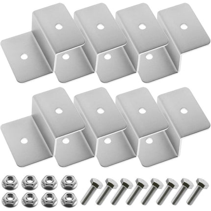 Solar Panel Mounting Bracket Kit Z Type With Nuts And Bolts 1 Hole.