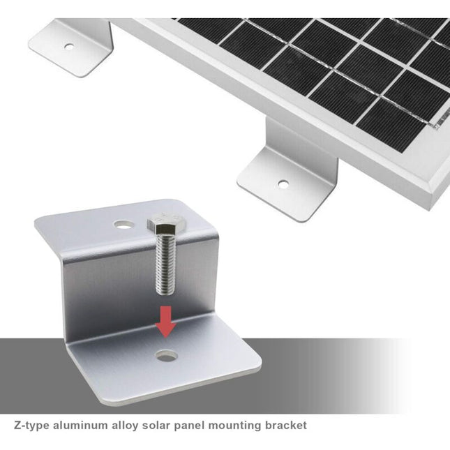 Solar Panel Mounting Bracket Kit Z Type With Nuts And Bolts 1 Hole.