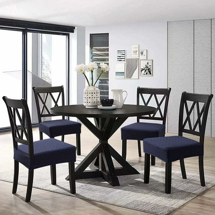Diamond Lattice Waterproof Seat Covers For Dining ROom Chairs, Stretch Kitchen Chair Covers For Dining ROom, Seat.