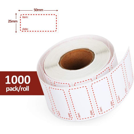 5002 Freezer Labels ROll, 50 X 25Mm Self-Adhesive Food Storage Freezer Sticker, Removable Food Stickers Labels For Home.