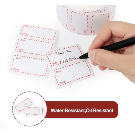 5002 Freezer Labels ROll, 50 X 25Mm Self-Adhesive Food Storage Freezer Sticker, Removable Food Stickers Labels For Home.