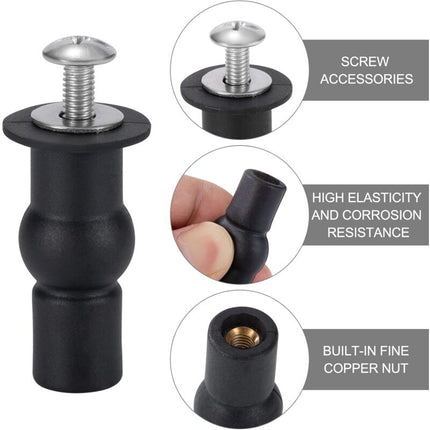 Toilet Seat Fixing Toilet Seat Hinge Toilet Seat Fixing Screws For General Toilet Seats 4 pcs Black.