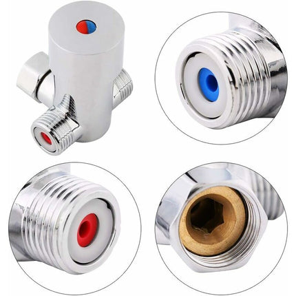 3 Way Mixer Tap - Water Mixer Temperature Control For Automatic Faucet In Bathroom.