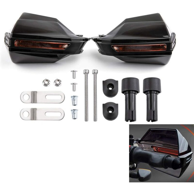 Motorcycle Hand Guard Handle Shield Motorbike Motocross Scooter Windproof Handlebar Protective Gear - Black