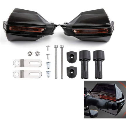 Motorcycle Hand Guard Handle Shield Motorbike Motocross Scooter Windproof Handlebar Protective Gear - Black.