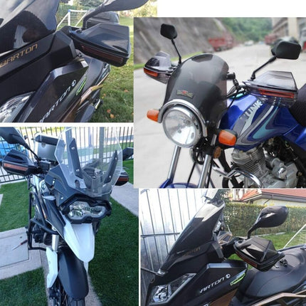 Motorcycle Hand Guard Handle Shield Motorbike Motocross Scooter Windproof Handlebar Protective Gear - Black.