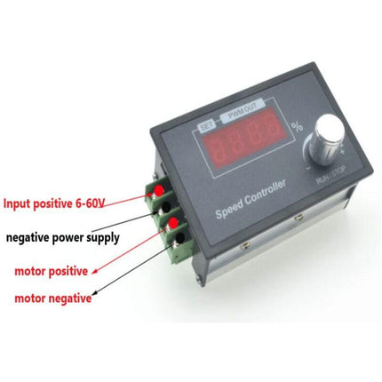 Pwm Dc Motor Speed Controller (Pwm) Dc 6-60V 12V 24V 36V 48V 30A Adjustable Speed Motor Speed Regulator With ROtary Knob.
