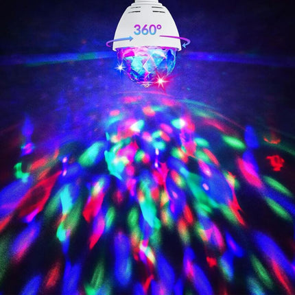 LED Party Lamp,Automatic ROtating 3W Multi-Color LED Light Bulb, Disco Light Effect, Suitable For All Lamps With E27.