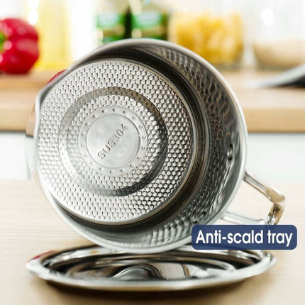 Oil Pot Grease Can Stainless Steel Storage Can With 2 Liter Can In Dust Cover For Fine Mesh Sieve Non-Slip Plate Frying.