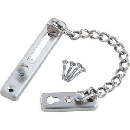 Silver Chain Sliding Security Lock - Door Lock - Door Lock - Interior Sliding Door - Exterior Gate Lock - Door Latch.
