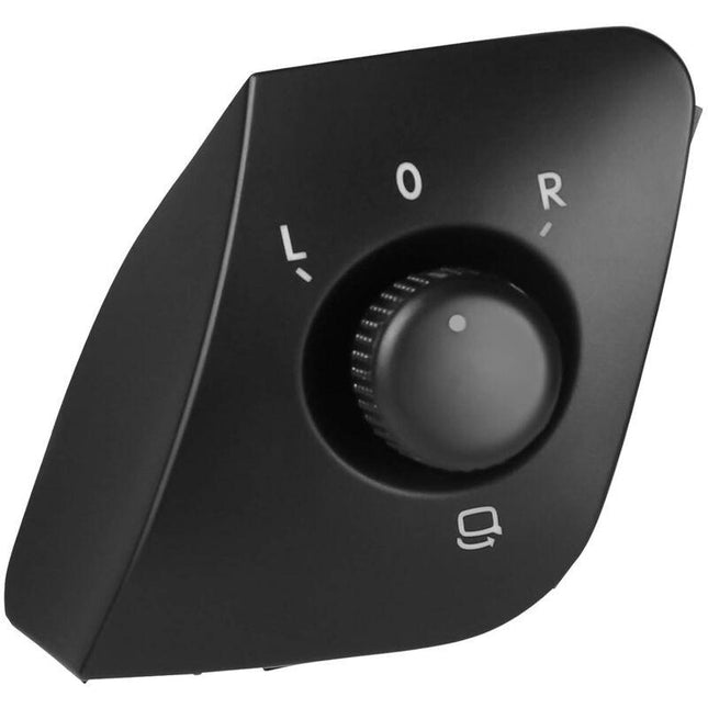 Exterior Side Mirror Adjustment Switch Button Pearl Replacement For Ibiza 2009-2015 6J1959565 Black.