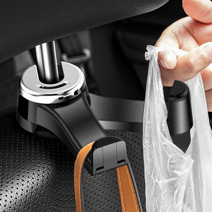 Car Headrest Hook, 2 In 1 Car Bag Holder With Phone Holder, Universal Car Interior Accessory Bag Holder, Vehicle Seat.