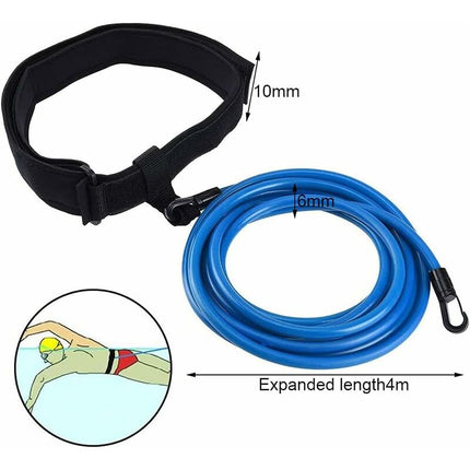 Pool Swim Belt, Adjustable Pool Swim Belt Swimming Resistance Belt Swimming Belt For Pool Swim Training Bungee Swim.