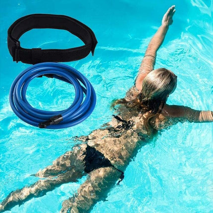 Pool Swim Belt, Adjustable Pool Swim Belt Swimming Resistance Belt Swimming Belt For Pool Swim Training Bungee Swim.