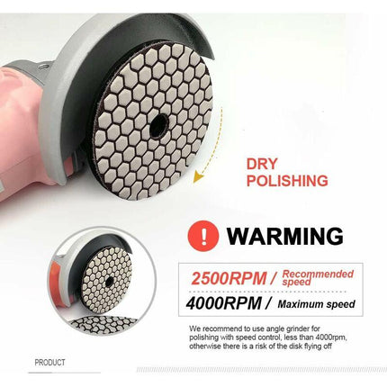 7 pcs Diamond Polishing Disc 4"/100Mm Dry Diamond Polishing Pads For Marble, Granite, Stone, Concrete (50).