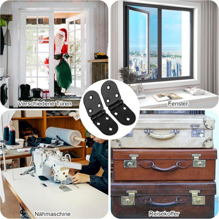 4 pcs Stainless Steel Folding Table Hinges - 180 Degree ROund Screw-In Hinges - Folding Table Hinges - Table Hinges -.