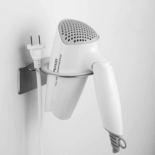 Hair Dryer Holder With Traceless Adhesive, Stainless Steel.