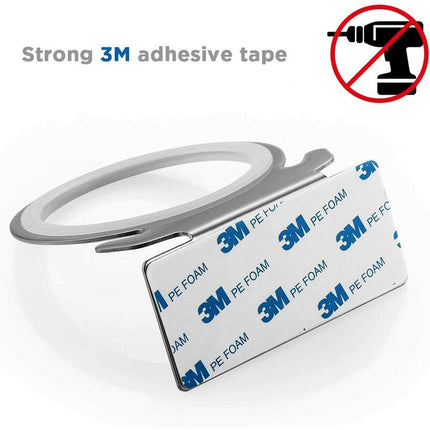 Hair Dryer Holder With Traceless Adhesive, Stainless Steel.