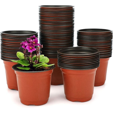 100 pcs 10Cm(Diameter) Soft Plastic Seed Pot Seedling Pot Seedling Pot.