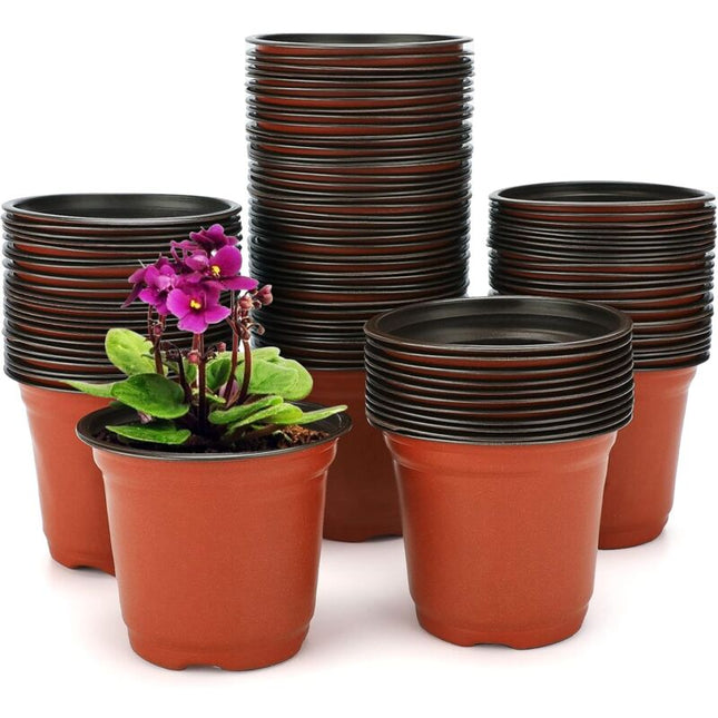 100 pcs 10Cm(Diameter) Soft Plastic Seed Pot Seedling Pot Seedling Pot.