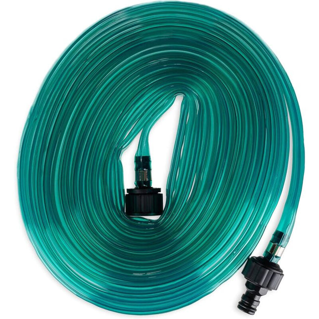 Garden Hose, Flat Irrigation Water Lance, For Garden, Holes, Ready To Connect, 7.5 Meters, Green.