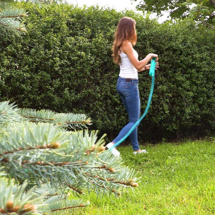 Garden Hose, Flat Irrigation Water Lance, For Garden, Holes, Ready To Connect, 7.5 Meters, Green.