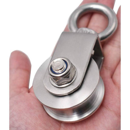304 Stainless Steel ROpe Pulley Block, Max Load 200Kg.