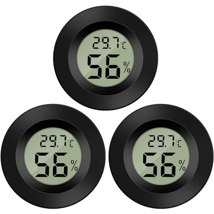3-Pack Hygrometer Thermometer Digital Lcd Monitor Humidity Meter Gauge For Humidifiers Dehumidifiers Greenhouse.