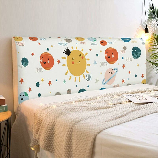 Headboard Covers, Stretch Printing Dustproof Bed Headboard Cover Dustproof Protector For Headboard, Modern Bedroom.