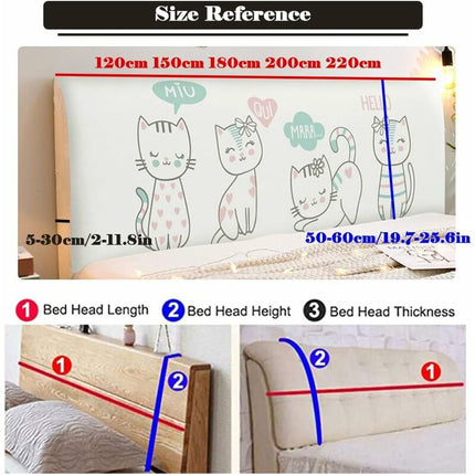 Headboard Covers, Stretch Printing Dustproof Bed Headboard Cover Dustproof Protector For Headboard, Modern Bedroom.