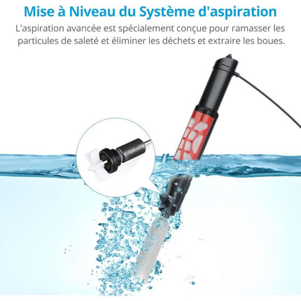 Automatic Aquarium Vacuum Cleaner, Electric Gravel Cleaner Suitable For Medium And Large Aquarium.