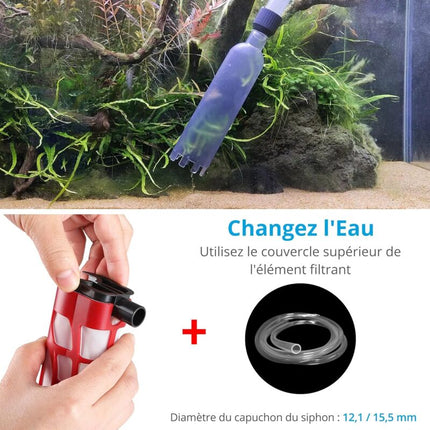 Automatic Aquarium Vacuum Cleaner, Electric Gravel Cleaner Suitable For Medium And Large Aquarium.