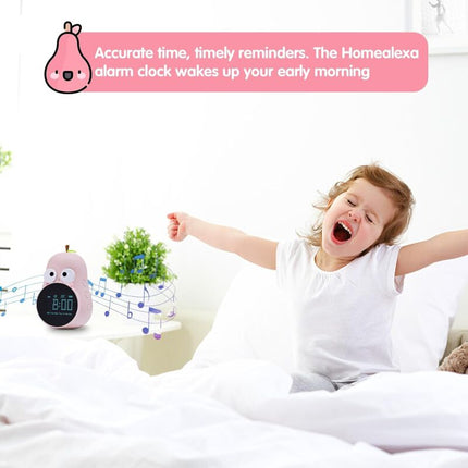 Kids Alarm Clock Light Cute Bulb Creative Bedside Lamp Night Light Programmable Snooze Wake Up Alarm Clock For Girls.
