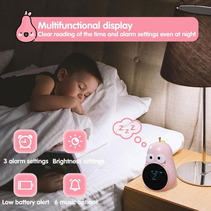 Kids Alarm Clock Light Cute Bulb Creative Bedside Lamp Night Light Programmable Snooze Wake Up Alarm Clock For Girls.