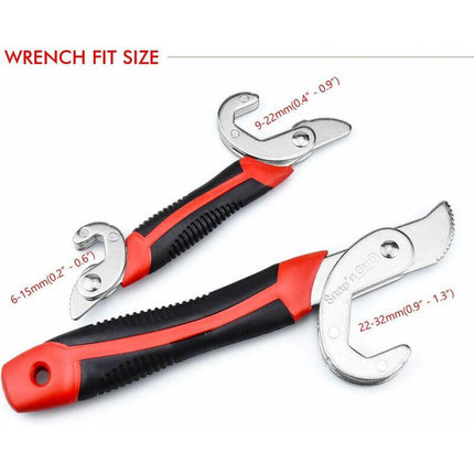 2 pcs Adjustable Wrench Set, Adjustable Wrench, Snap Grip Universal Wrench, Multifunctional Nut Wrench, Adjustable.