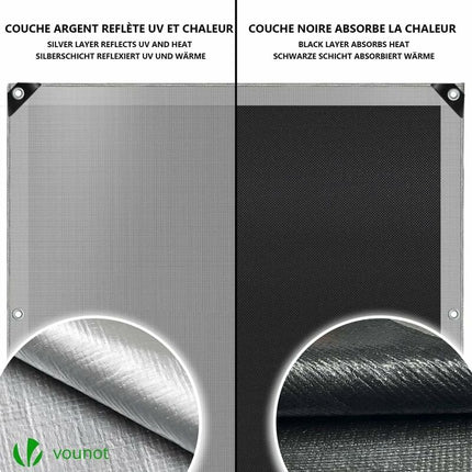 Heavy Duty Waterproof Polyethylene Tarpaulin 160G/M² Grey And Black 3X4M.