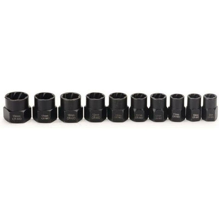 11 pcs 9.5Mm Impact Bolt Extractor Tool Set With Toolbox.