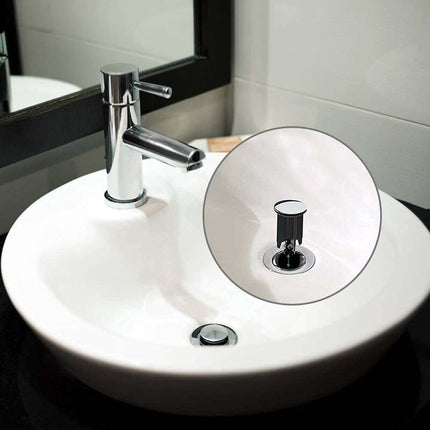 Ersandy Sink Plug ⌀ 40Mm Height Adjustable For Bathroom, Universal Aluminum Alloy Sink Plug - Black.