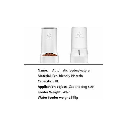 Automatic Food/Water Dispenser Fountain-3.75Lx 2 Pieces- Dog/Cat Food/Pet Bowl Accessories Bpa Free.