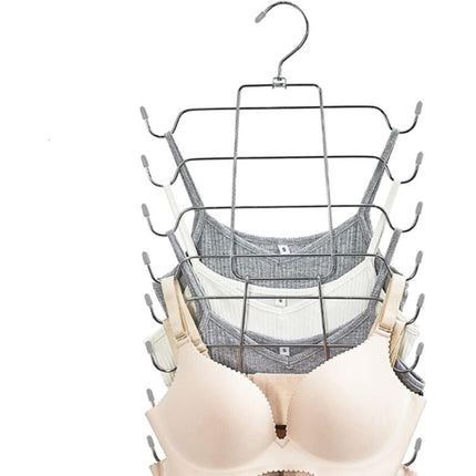 Foldable Space Saving Hanger, Multi-Layer Camisole Hanger, Multifunctional Metal Hangers, Ideal For Underwear, Belts,.