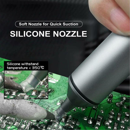 Desoldering Pump With High Temperature Resistant Silicone Nozzle, Premium Aluminum Housing, Stronger Suction Power,.
