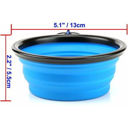 2 Dog Bowl Foldable Travel Dog Water Bowl Portable Cat Pet Silicone Food Bowl Small.