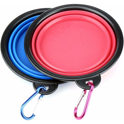 2 Dog Bowl Foldable Travel Dog Water Bowl Portable Cat Pet Silicone Food Bowl Small.