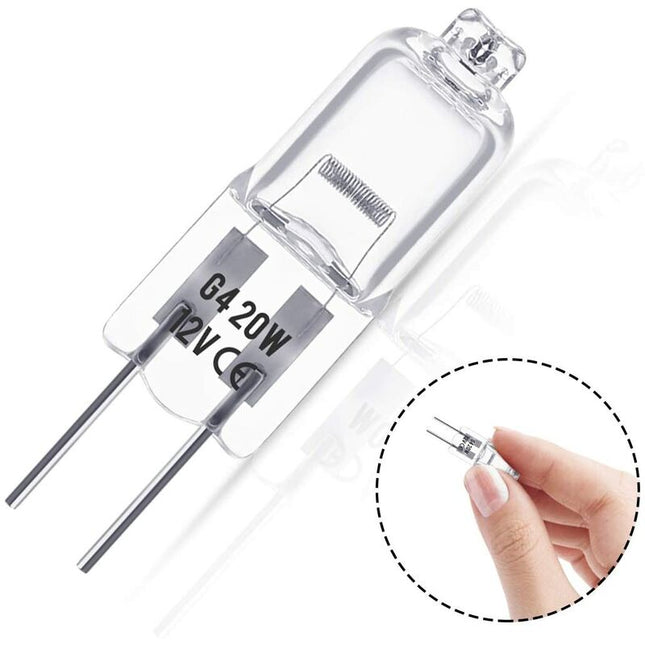 G4 Halogen Bulbs, 12V 20W Halogen Pin Base Lamp, Warm White 3000K, 350Lm, Dimmable, G4 Low Voltage Halogen Lamp, Clear.