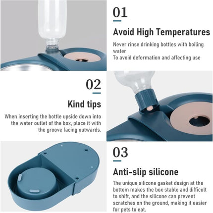 Cat Bowl, Dog Bowl, Automatic Water Bottle, Tilted Raised Water Bowl For Small And Medium Dogs And Cats.