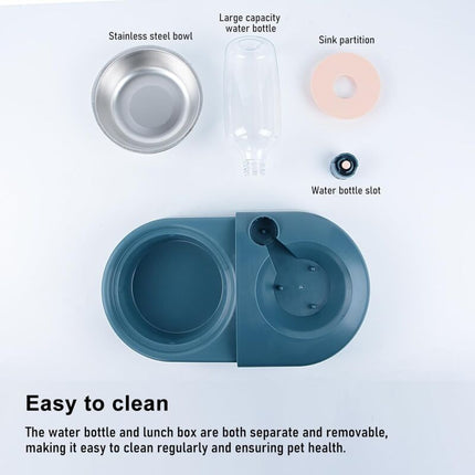 Cat Bowl, Dog Bowl, Automatic Water Bottle, Tilted Raised Water Bowl For Small And Medium Dogs And Cats.