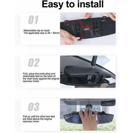 Interior Rearview Mirror, Universal Wide Angle Panoramic Car Interior Rearview Mirror For Car Or Truck Cabin, 23884Mm.