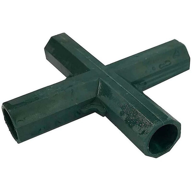 4 pcs 4 Way Garden Frame Corner Connector Pipe Connector Corner Connector For Greenhouse Furniture Frame Inner 16Mm.